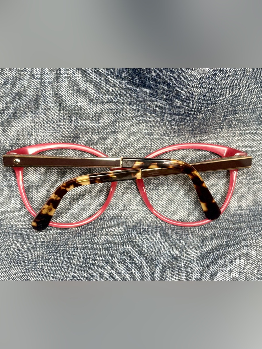 2 Pair Kate Spade Women Eyeglass Frames Cat Eye Oval Tortoiseshell Crystal Pink - Picture 4 of 10